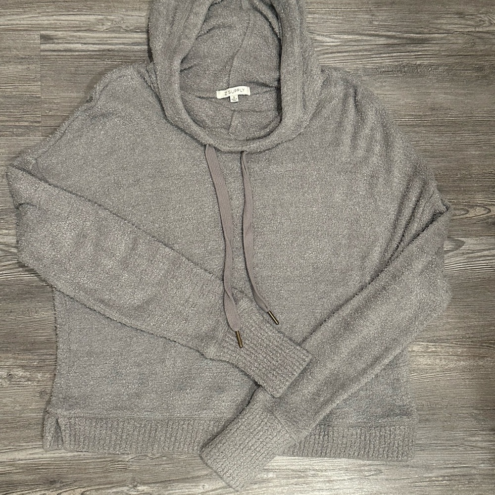 Z Supply Gray Cowl Neck Sweater Knit Casual